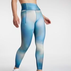 New Size S Blue White CALIA Women's Inspire High Rise 7/8 Legging Small